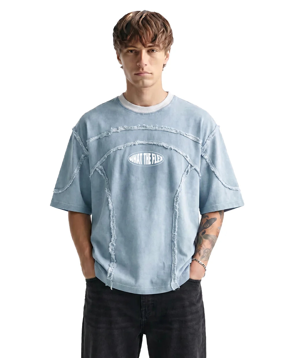 Offset Blue Denim T-shirt